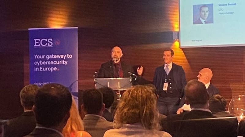 Antonio Fernandes en un acto de la European Cyber Security Organisation (ECSO)