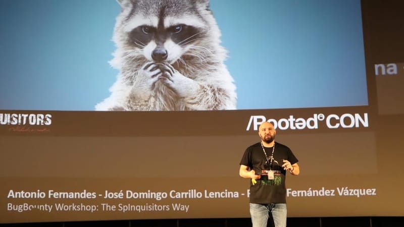 Antonio Fernandes como ponente en RootedCon
