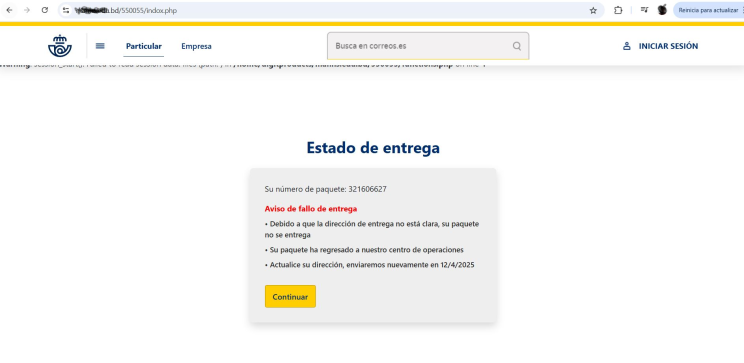 Your typical phishing site...