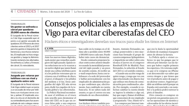 Esfuerzos de la Policía para atajar el Fraude al CEO — Antonio Fernandes, experto en ciberseguridad, en Documento