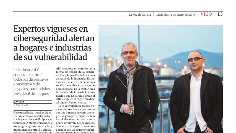 Expertos vigueses en ciberseguridad alertan a las industrias — Antonio Fernandes, experto en ciberseguridad, en Documento