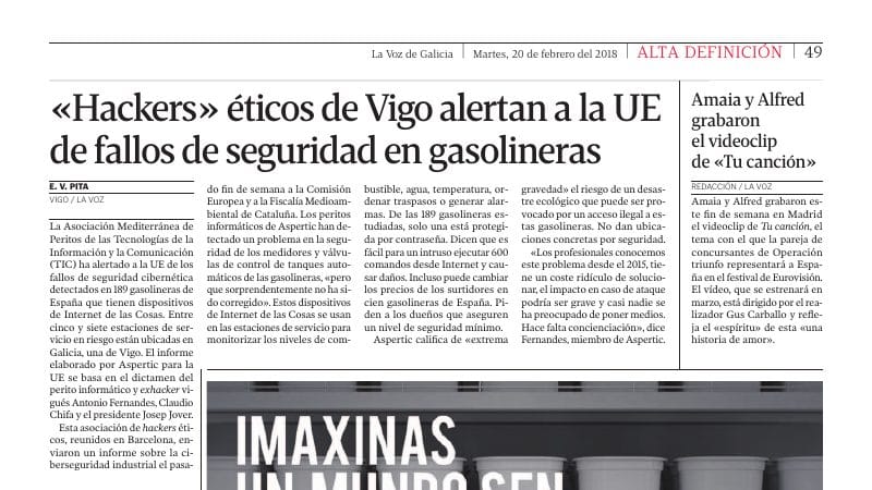 Hackers avisan del peligro del IoT de Gasolineras — Antonio Fernandes, experto en ciberseguridad, en Documento