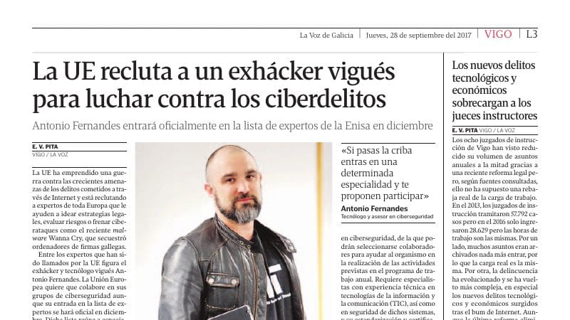 La UE recluta a un exhacker — Antonio Fernandes, experto en ciberseguridad, en Documento