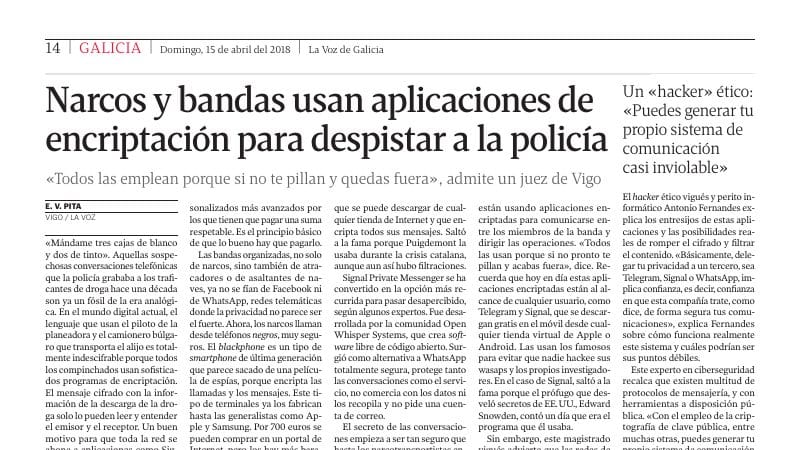 Narcos usan sistemas de cifrado para sus comunicaciones — Antonio Fernandes, experto en ciberseguridad, en Documento